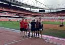Members from Holmer Green Cricket Club walked from Arsenal's Emirates Stadium back to Bucks for charity