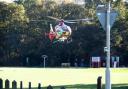 Helicopter lands in Gerrards Cross