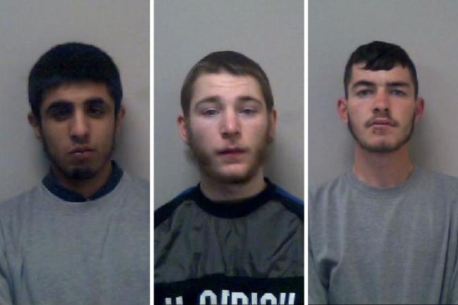 (L to R) Haseeb Ali, Kieron Agnew-Harris and Nathan Braim were sentenced to a combined total of 24 years [TVP]