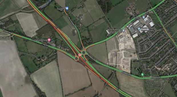 Bucks Free Press: Traffic on the A41 has been badly affected [Google]