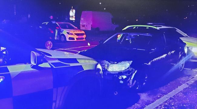 The car stopped at Beaconsfield Services (Image from Thames Valley Police)