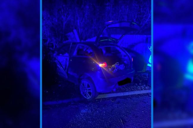 The driver of this car led police on a 100mph chase before losing control and crashing [TVP Roads Policing]