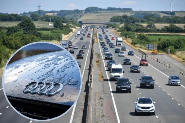 The Audi driver was given a hefty fine for speeding