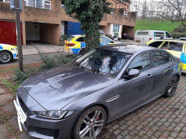 This stolen Jaguar was found by police [TVP Roads Policing]