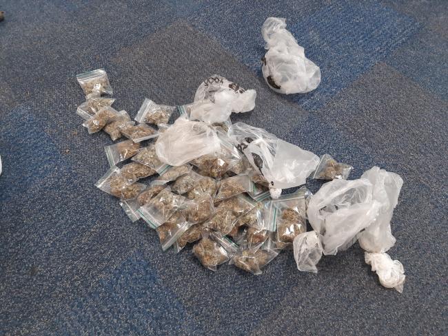 The bags of cannabis found by police (Images from Thames Valley Police)