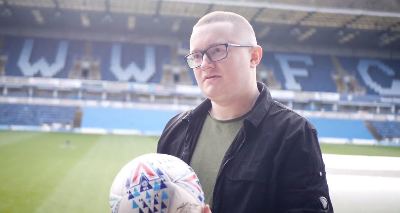 Wycombe fan, Alex Broom, donatedthe 2020 League One play-off final match ball to help raise more money to the charity (Wycombe Wanderers FC)