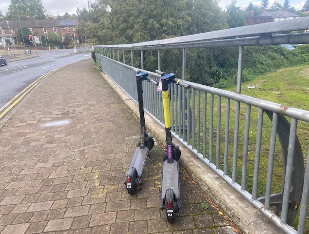 A couple of scooters that were found in High Wycombe in the river