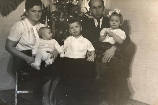 Bucks Free Press: Wladzia with her husband Jan and three children in Buckinghamshire. 