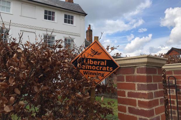 Bucks Free Press: A placard outside a house in Amersham a day after the election.