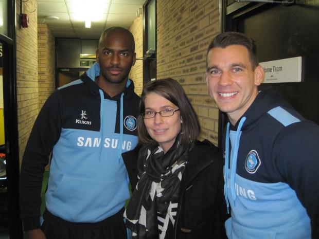 Bucks Free Press: (Kristján Sturluson: Came over from Iceland for a game in 2014 and was fortunate to meet a couple of players before the game.Took this photo of my wife, Leon Johnson and Mr. Wycombe himself, Matt Bloomfield. I wanted this photo to be used for our