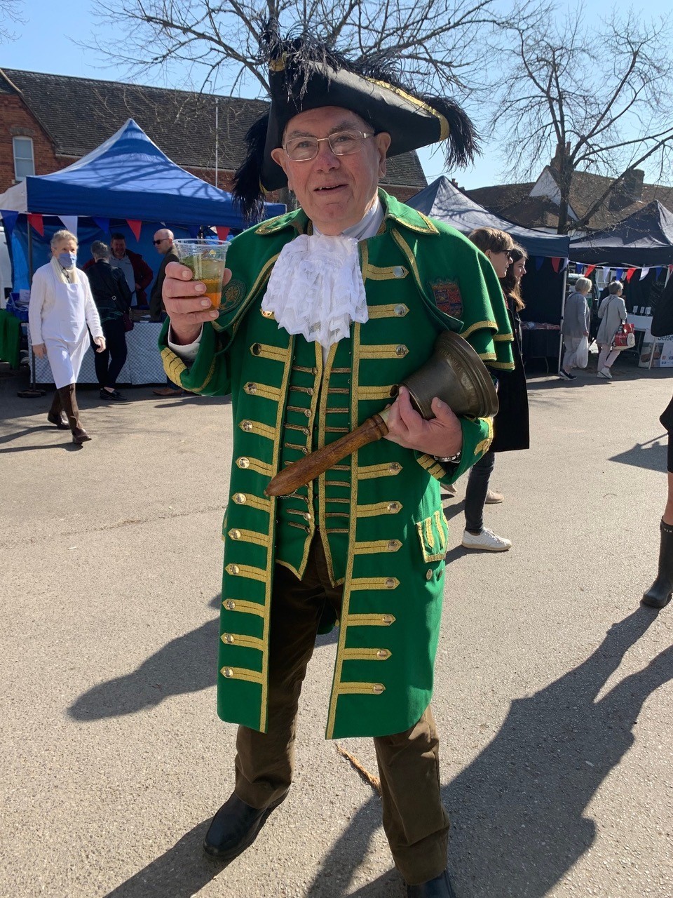 The town crier was out and about 