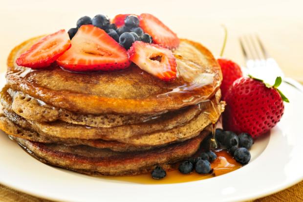 Bucks Free Press: A stack of pancakes with fruit. Credit: Canva