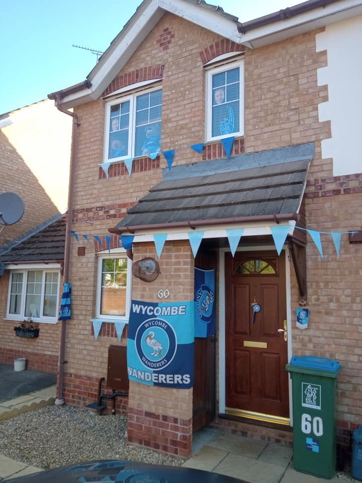 One of the many houses in Bucks that showed their support to the Chairboys (Stephen Burnett)