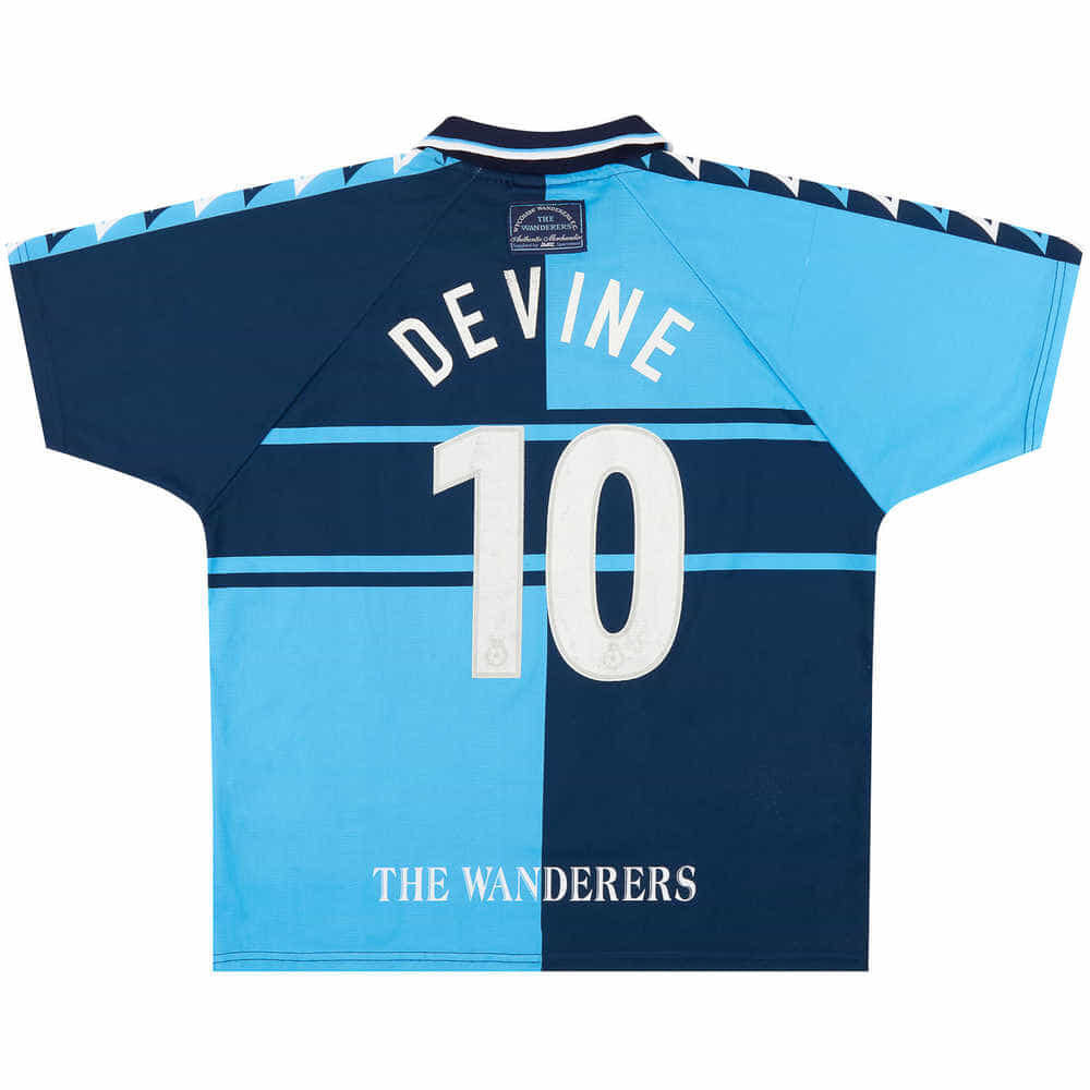 The 1999/00 and 2000/01 home shirt with Sean Devines name on the back