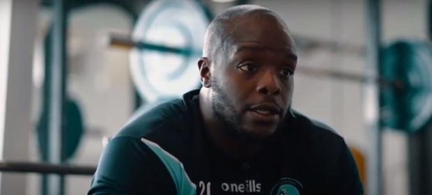 Bucks Free Press: Adebayo Akinfenwa also spoke in the 16-minute video (screengrab from Athlete's Stance's YouTube channel)