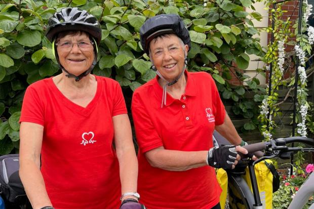 Bucks Free Press: Sue and Pam (right) have already raised thousands of pounds for BHF.