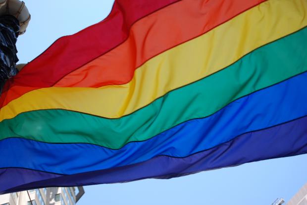 The famous Pride rainbow flag colours represent different sexual and gender identities.