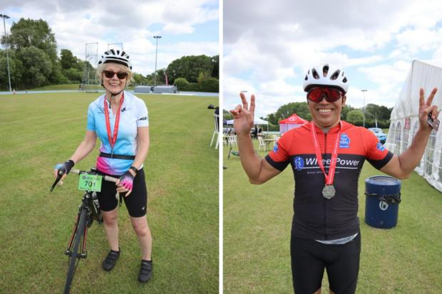 Bucks Free Press: The happy riders received a medal and massage (Credit: WheelPower Events).
