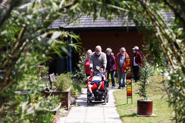 Bucks Free Press: Guests arriving at the Birchwood garden