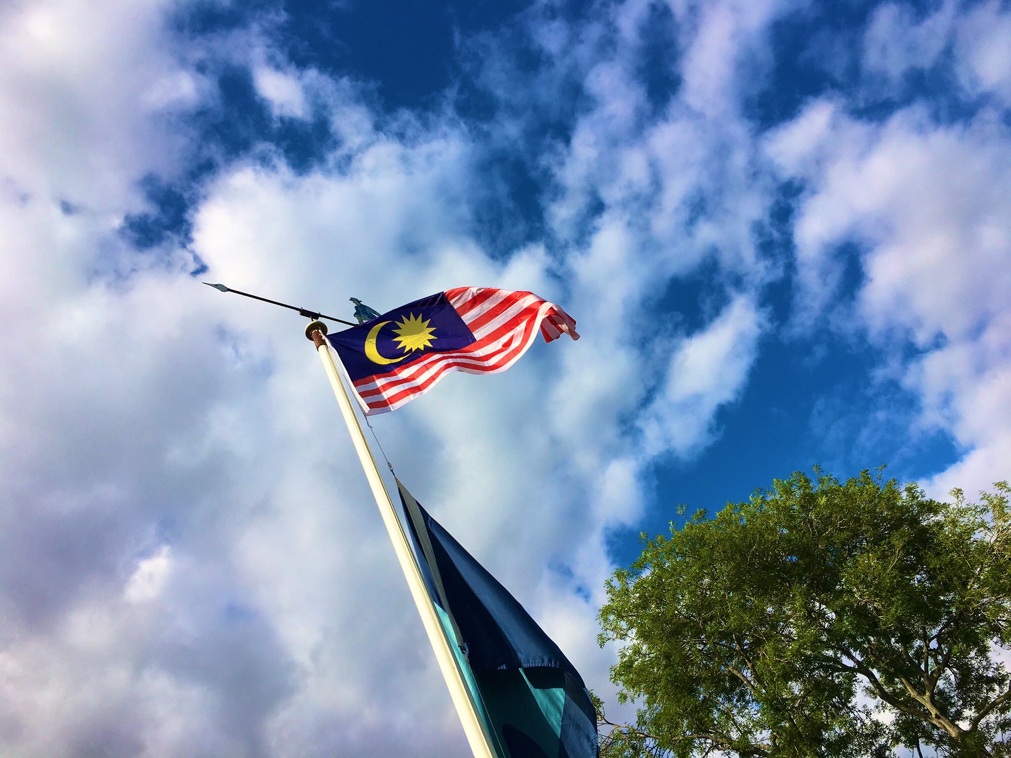 A Malaysian flag was flying high above Gerrards Cross Bowls Club 