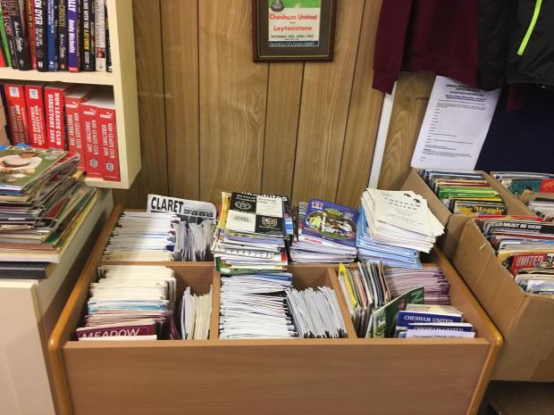 Bucks Free Press: There are also countless Non League programmes in the shop