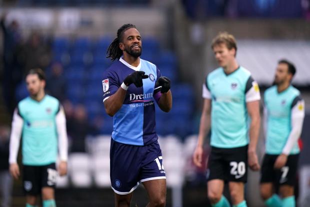 Garath McCleary (pictured playing against Portsmouth in December 2022) scored in Wycombe's 2-1 win against Bristol Rovers