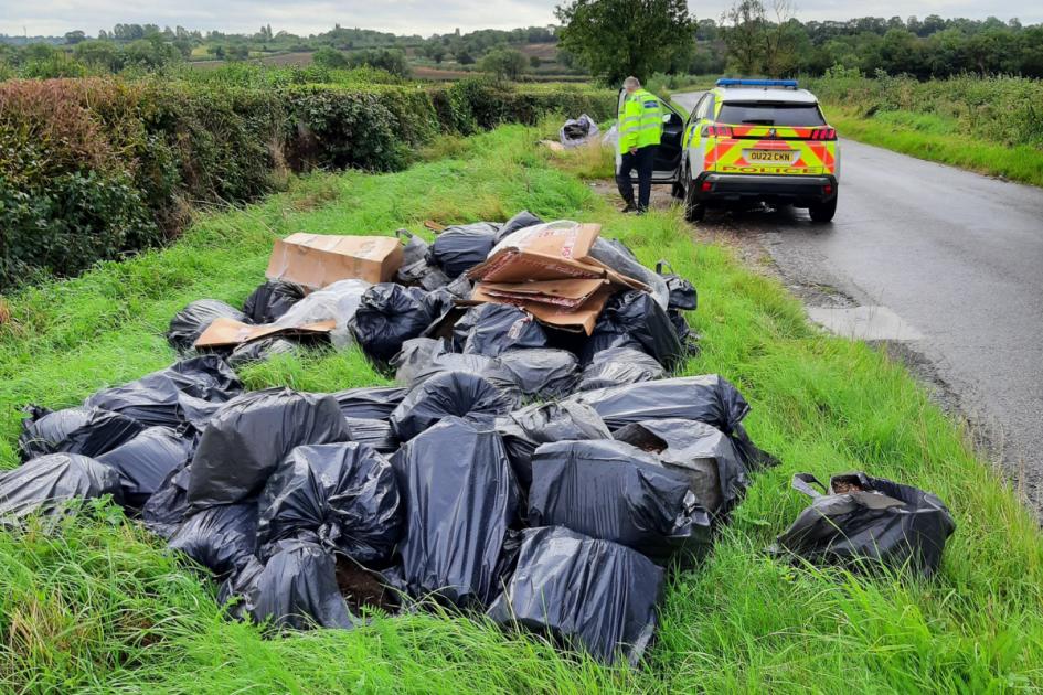 Police find fly-tipped waste on village road in Bucks 