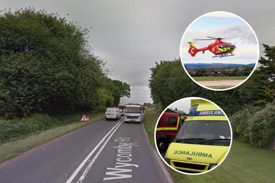 Wycombe Road A4010 closes after two injured in crash 