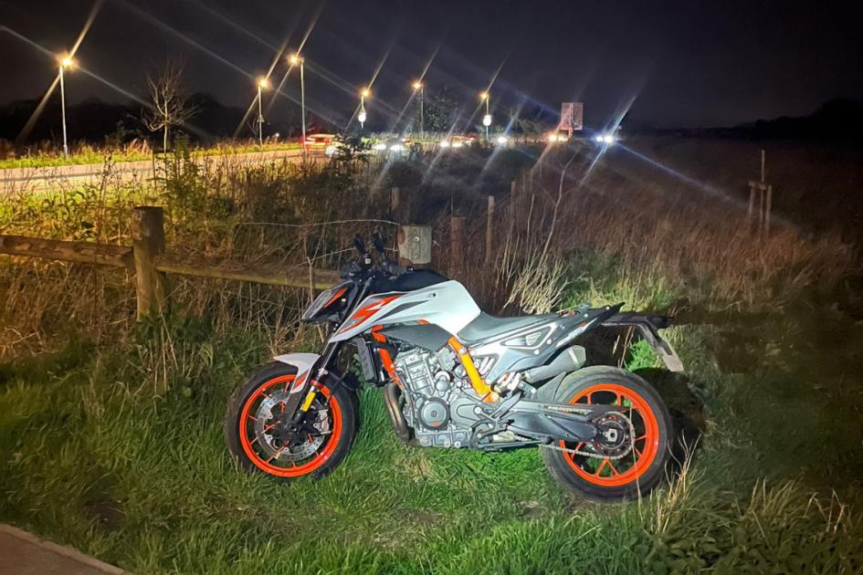 Beaconsfield: Police find stolen motorbike in woods 