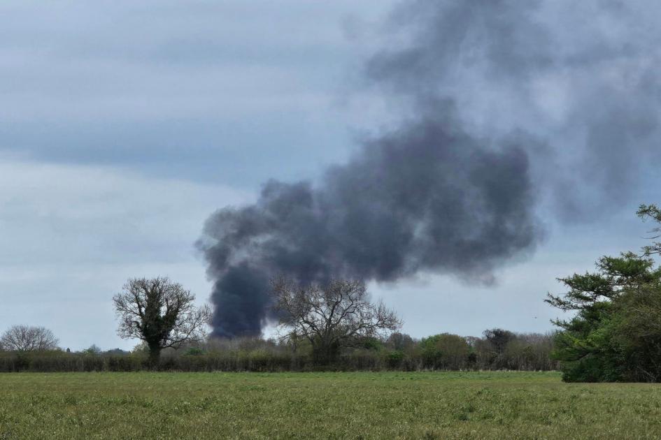 Huge fire spotted in Hazlemere near High Wycombe 