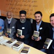 Qur'an presentation: Mark Shaw, Senol Dilber, Imam Arif Hussein, Abdul Bari and Gareth Williams