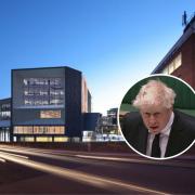 Bucks New University. Inset: Prime Minister Boris Johnson (PA wire)