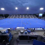 A general view of empty seats during the Women's Pool A match between South Africa and Great Britain at the Oi Hockey Stadium on the third day of the Tokyo 2020 Olympic Games in Japan. Picture date: Monday July 26, 2021. PA Photo. See PA story