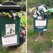 The bin at Kings Wood (left) and at Tylers Green Common (right)