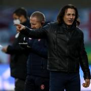 Gareth Ainsworth (during the 2020/21 season) was not happy with the performance of the officials in Wycombe's 1-1 draw against Morecambe (PA)