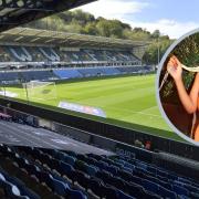 Tia Latham (inset) spoke about the alleged homophobic comments that came from the Oxford end at Adams Park on Jan 15 (PA)