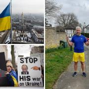 Tom Harrison's charity mission. Ukraine and protest images courtesy of PA News Agency.