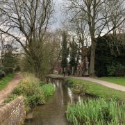 River Misbourne and Church Mead in Amersham Old Town.