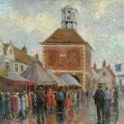 Old Amersham painted by Fred Stubbings, from Amersham Museum collection.