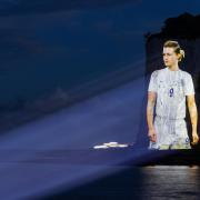 Ellen White projected onto the White Cliffs of Dover