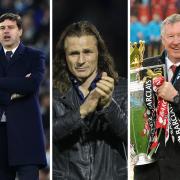 Mauricio Pochettino (left) and Sir Alex Ferguson (right) have got in touch with Wycombe boss, Gareth Ainsworth (centre) (PA)