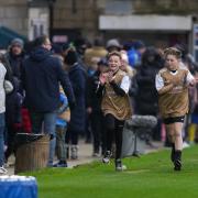 Hughie and Freddie did two laps of the Adams Park pitch on December 4 when Wycombe took on Portsmouth
