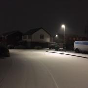 A thin layer of snow started to settle in parts of Aylesbury on December 11
