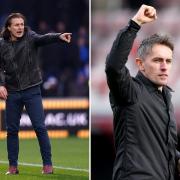 Saturday's game will be the second time that Gareth Ainsworth (left) and Kieran McKenna (left), will face another. The first was in McKenna's first match in charge of Ipswich on December 29, 2021