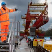 First person steps on record-long HS2 bridge