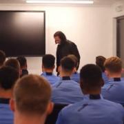 Gareth Ainsworth spoke to the Wycombe players a day before he was officially announced as the QPR manager on February 21