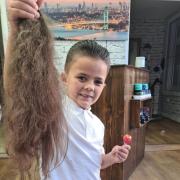 Inspiring boy, 6, donates 39 inches of hair to help earthquake victims