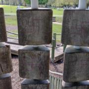 Nazi symbols have been graffitied in The Rye Park
