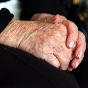 Stock image of elderly hands