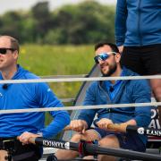 Prince William sets sail on Bucks lake with Royal Navy rowers